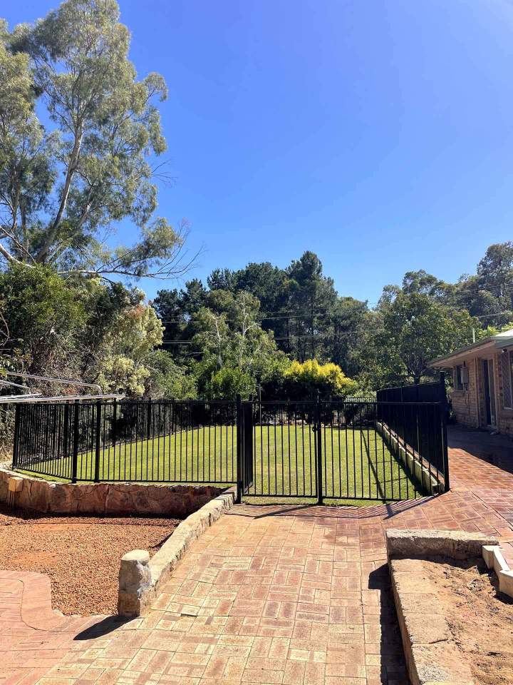Backyard with Fenced in Lawn Play Area Perth