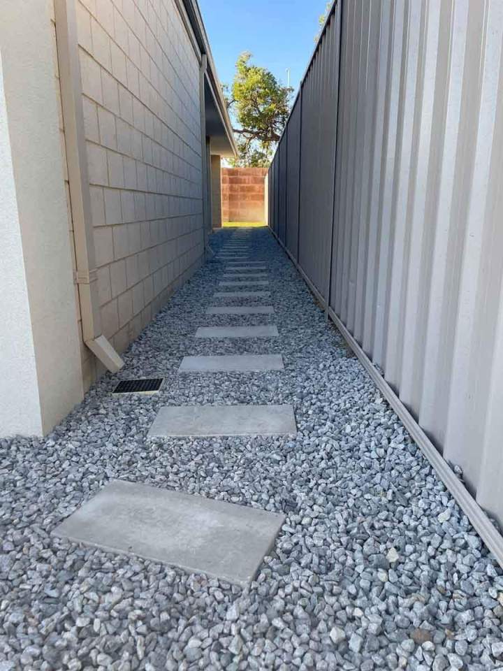 Driveway Gravel with Japanese Steps Perth