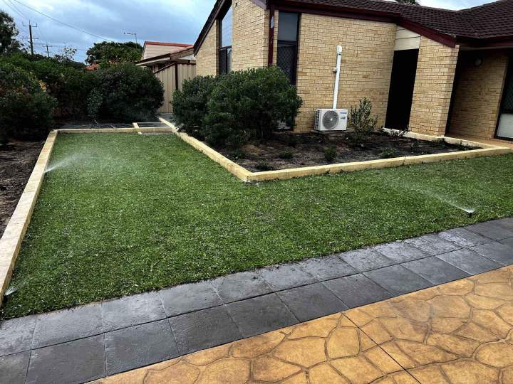 Green Lawn Under Watering Perth