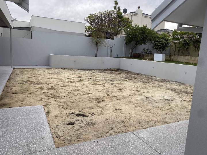 Outdoor Residential Space Being Developed Perth
