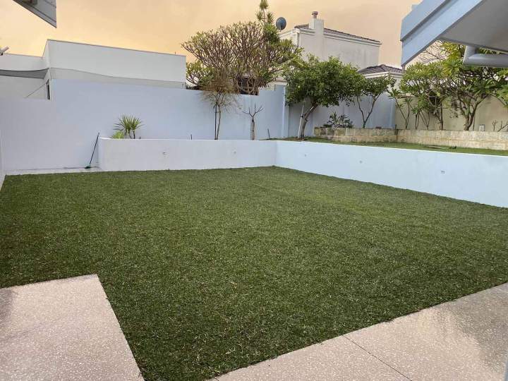 Residential Garden Landscaped with Artificial Grass Perth